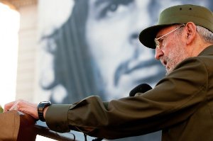 Rede Fidel Castros vor der Universität Havannas, Spetember 2010